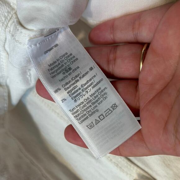 NWT Madewell The Curvy Perfect Vintage Wide-Leg Crop Jean In Tile White Size 32 - Picture 8 of 10